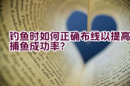 “钓鱼时如何正确布线以提高捕鱼成功率？”