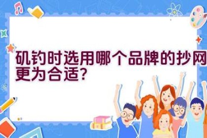 矶钓时选用哪个品牌的抄网更为合适？