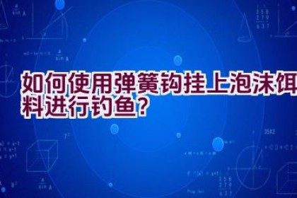 如何使用弹簧钩挂上泡沫饵料进行钓鱼？