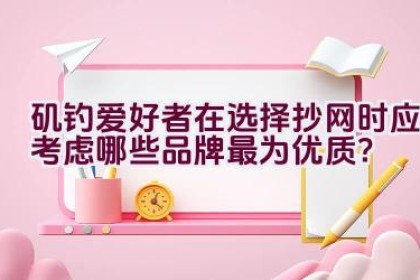 矶钓爱好者在选择抄网时应考虑哪些品牌最为优质？