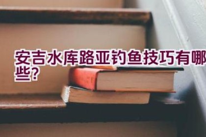 安吉水库路亚钓鱼技巧有哪些？