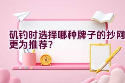 矶钓时选择哪种牌子的抄网更为推荐？