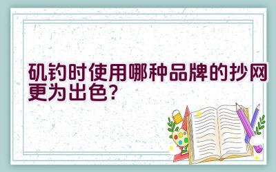 矶钓时使用哪种品牌的抄网更为出色？插图