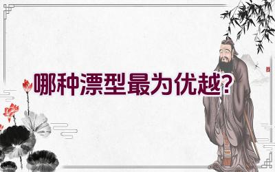 哪种漂型最为优越?插图 哪种漂型最为优越?插图