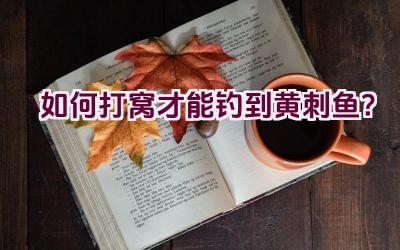 如何打窝才能钓到黄刺鱼？插图